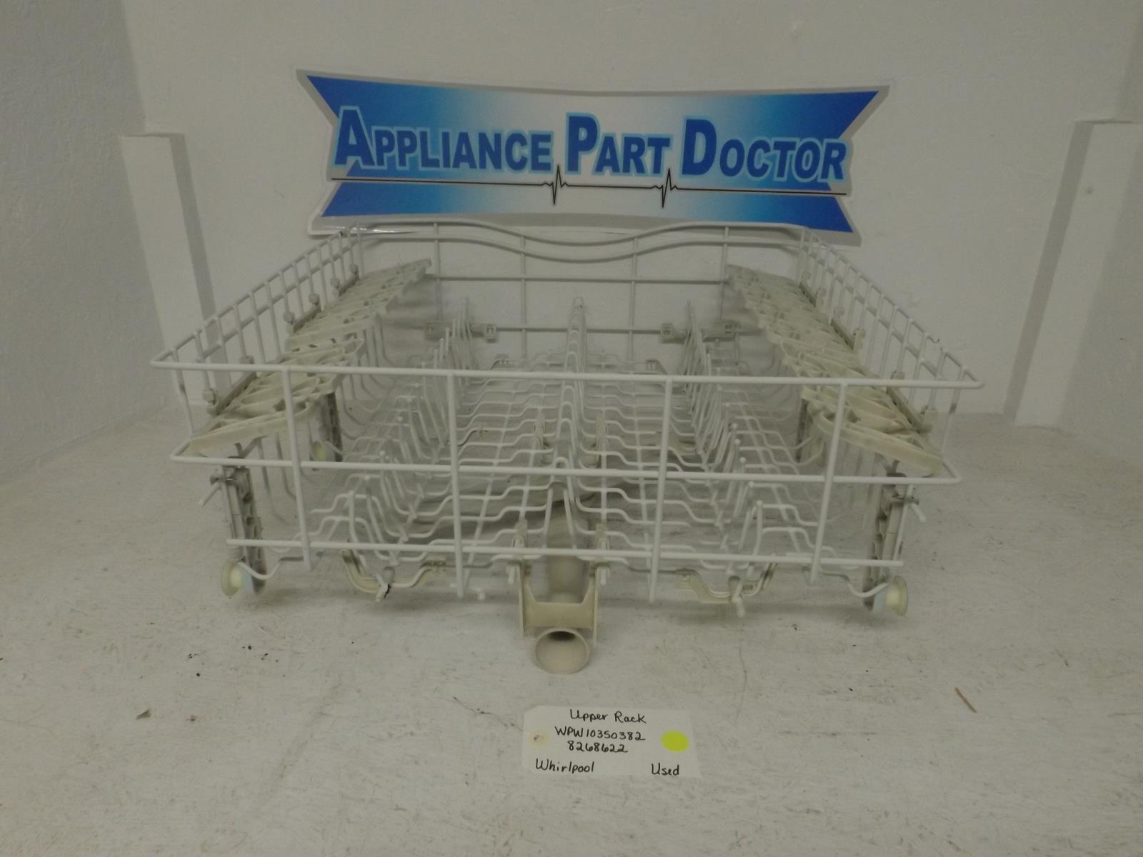 Whirlpool Dishwasher WPW10350382 8268622 Upper Dish Rack Used Whirlpool Dishwasher WPW10350382 8268622 Upper Dish Rack Used